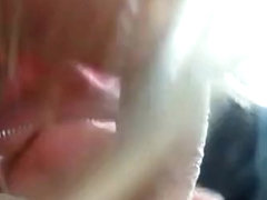 Oral action in the car. my german gf sucks and swallows.