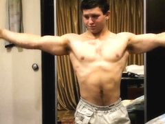 Shredded Sergey Poses Off