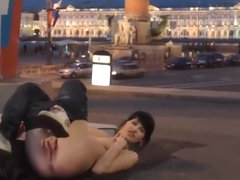 Naked girl in st. Petersburg