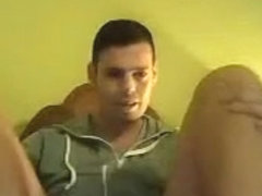 Straight guys feet on webcam #507