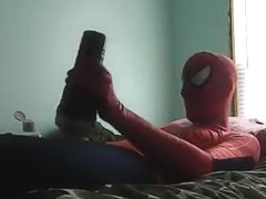 Spidey plays with himself