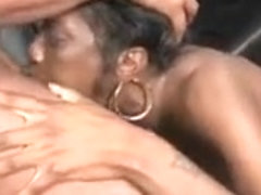 Black Girl On Her Knees Gets Smacked In Face With Dick