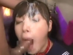 Japanese girl sucking - Bukkake