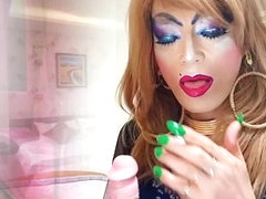 sissy niclo sexy makeup girl smoking masturbation3