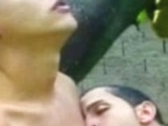 Exotic male pornstar in crazy group sex, tattoos gay porn clip