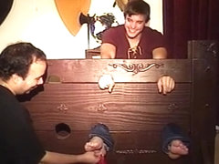 College Guy Tickled in Stocks #6