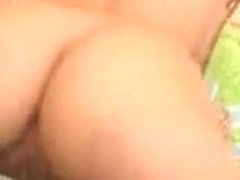 Blonde with a shaved pussy likes the rubbing