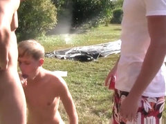 Straight hazed twink fucked outdoor at hazing