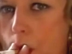 my sister Jessica smoking a Newport 100s cigarette webcam