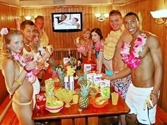 Theme sex party in Hawaiian style, part 2