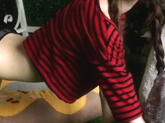 Alisa Angel - Cute Shy Teen Brunette Takes Off Her Shorts