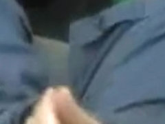 Giving a handjob in a moving car
