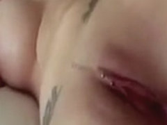 Big boobs tattooed gf Ashton Pierce asshole banged at home