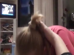 Russian girl sucks him off POV