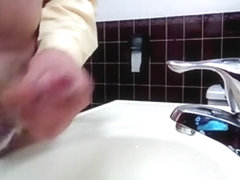 public washroom jerking and prostate poking