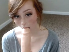 sexy teen redhead masturbating for the webcam