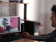 An ebony hottie is molested on live webcam
