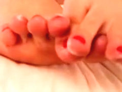 Naughty Babe Licking Feet