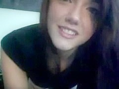 Perfect gal performs on a webcam