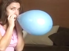 Provoking Brunette With A Magnificent Ass Maddie Plays With Balloons