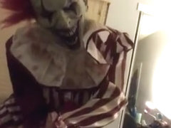 Clown makes her cum on Halloween