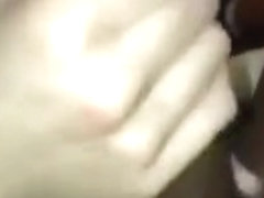 White girl sucks big black dick