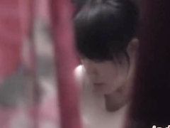 Asian angel with sexy seines masturbates in voyeur spy video