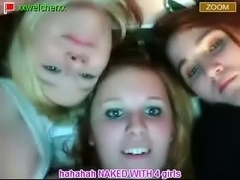 4 immature girls showing tits in webcam