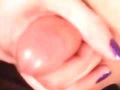 Tgirl shows ass before jerking cock closeup