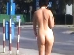 Naked photo session on the street