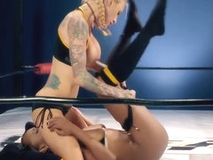 Hot Interracial Pussy Fight