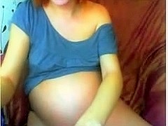 Busty pregnant whore on webcam